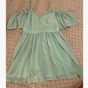 Cold shoulder dress.